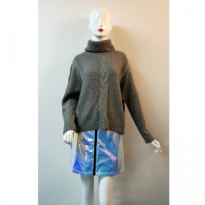 GRAY CAO CẤP CÁP KNIT SWEATER RLWS0132F