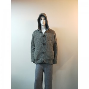 GRAY SWEATER COAT RLMS0064F