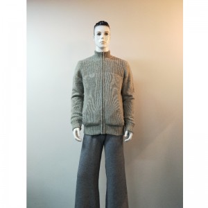 GRAY SWEATER COAT RLMS0067F