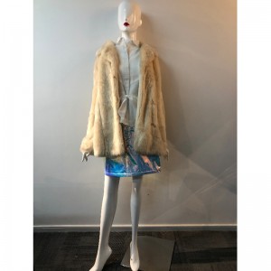 LATIES 'BEIGE FUR COAT RLWF0004